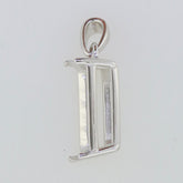 Sterling silver semi mount pendant setting for emerald stone, customizable to various sizes, handmade to order.